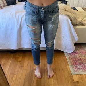 Bleached and Destroyed Tomgirl Jean